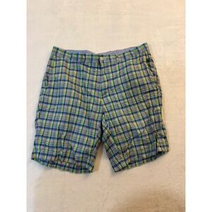 Polo Golf Ralph Lauren Mens 36 Madras Plaid Shorts Multicolor Cotton Preppy 9in